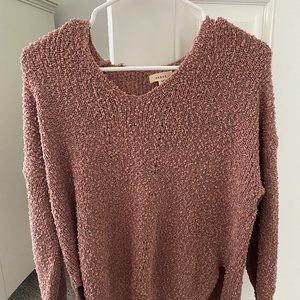 V-Neck Pink Sweater